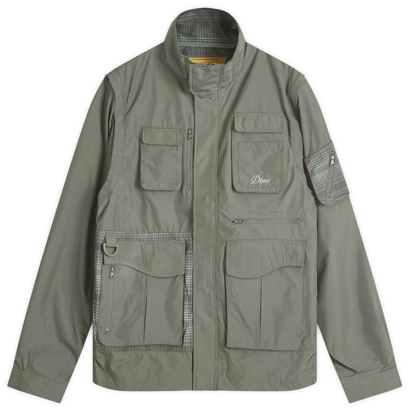 Bunda Dime Zip-Off Fishing Jacket Zelené | DIMEFA241OLI