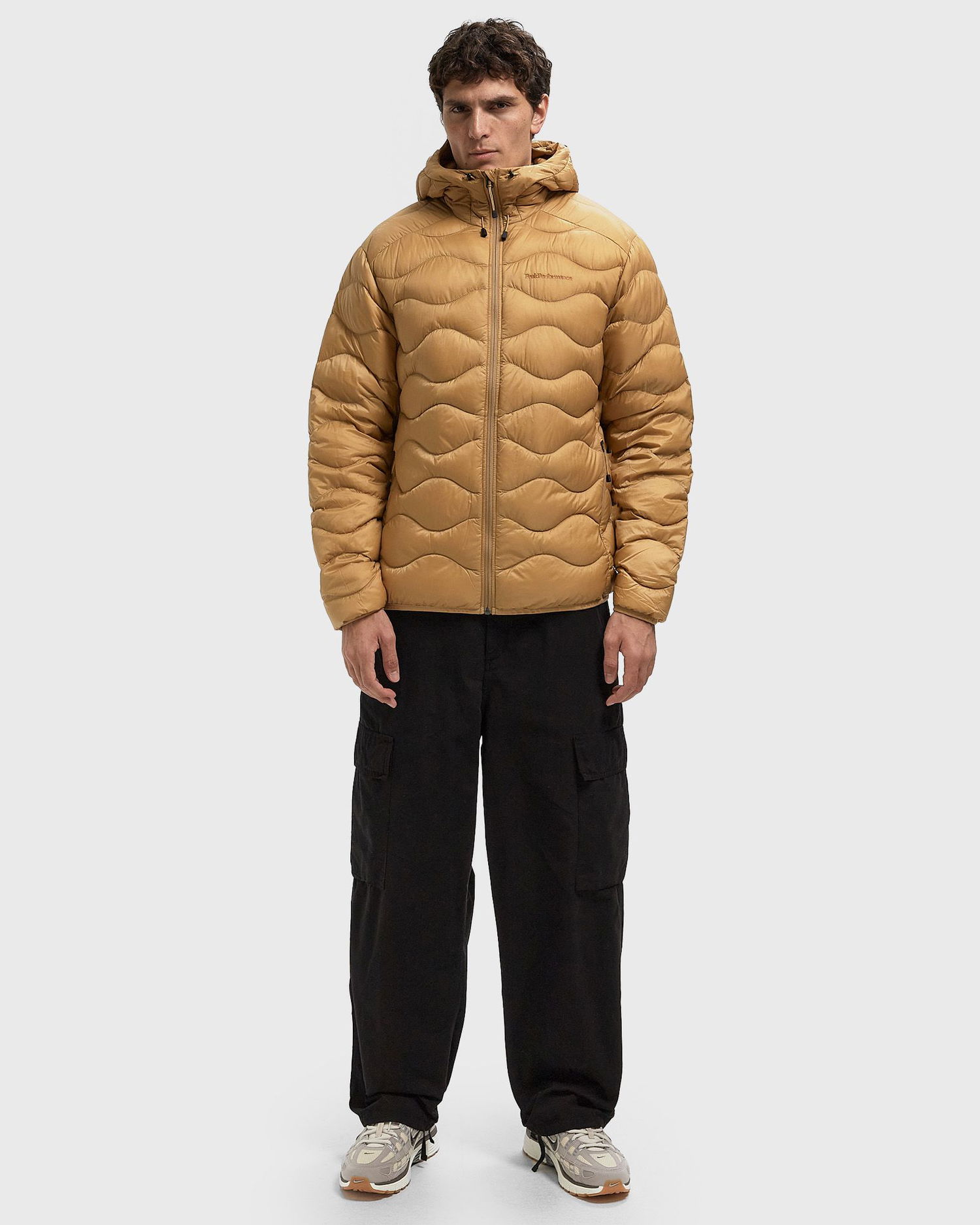 Prešívaná bunda Peak Performance HeliuDown Hood Jacket Béžová | G79845150, 1
