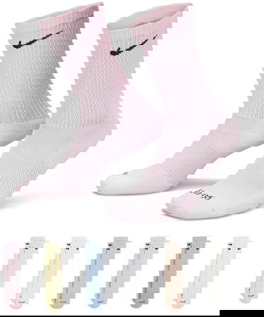 Ponožky Nike Everyday Plus Cushioned Crew Socks (6 Pairs) Ružová | sx6897-906, 0