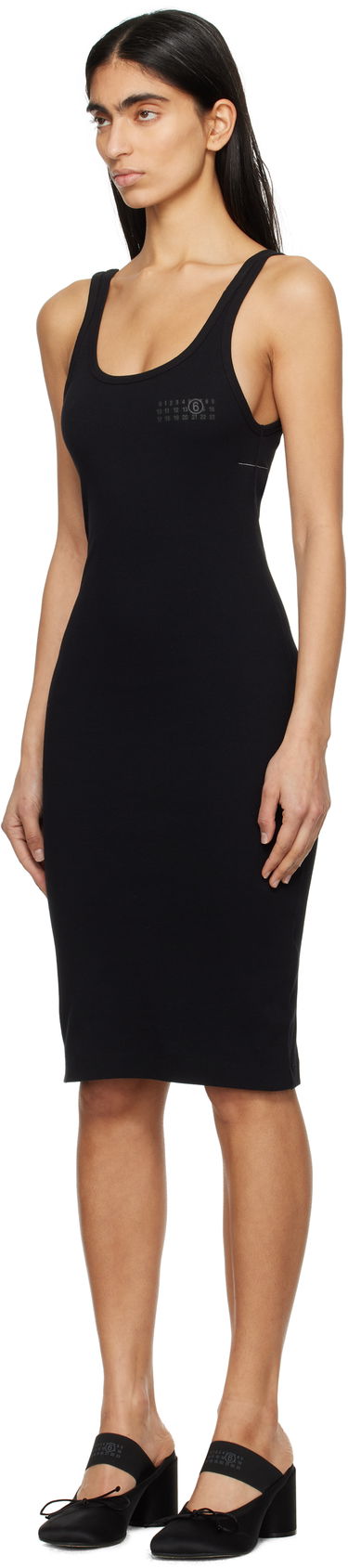 Šaty Maison Margiela MM6 Maison Margiela Cotton Rib Tank Midi Dress Čierna | S52DA0055 M20054, 3