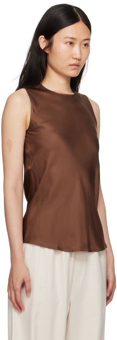 Tielko Baserange Silk Tank Top Hnedá | TODYT-VI-SP24, 1