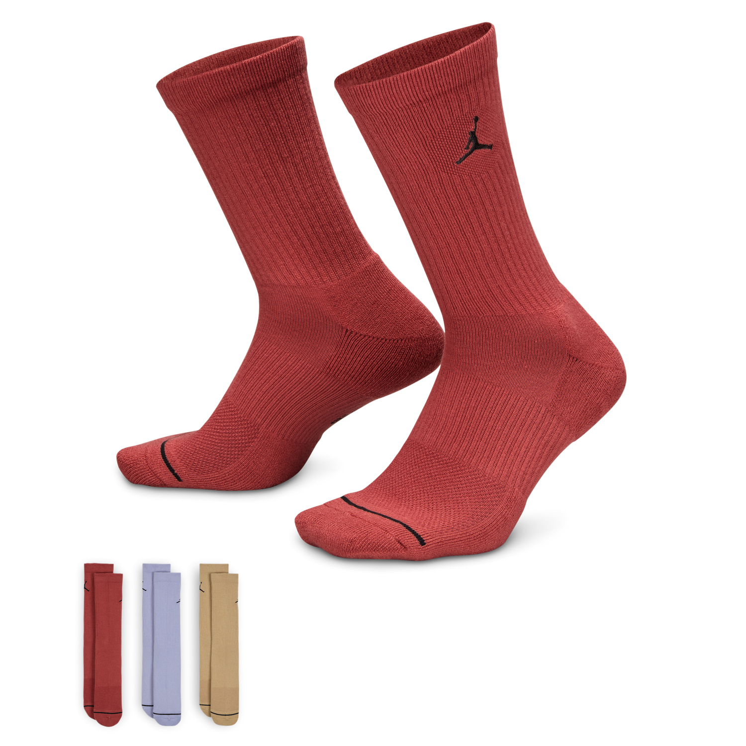 Ponožky Jordan Jordan Everyday Crew Socks (3 Pairs) Červená | DX9632-924, 0