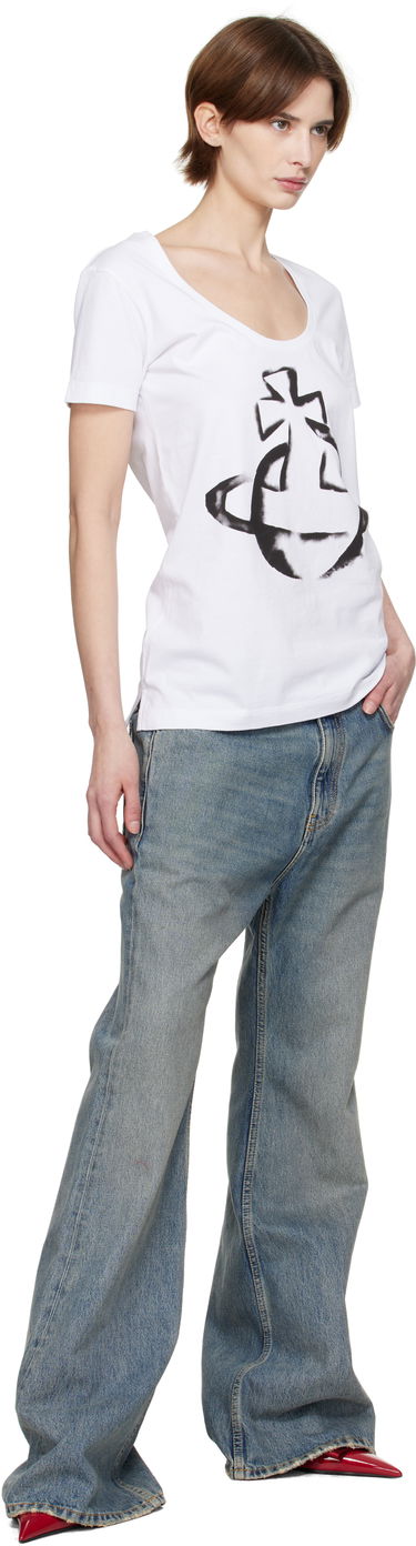 Tričko Vivienne Westwood Vivienne Westwood Stencil Orb Lollo T-Shirt Biela | 3G010034-J001M-, 3