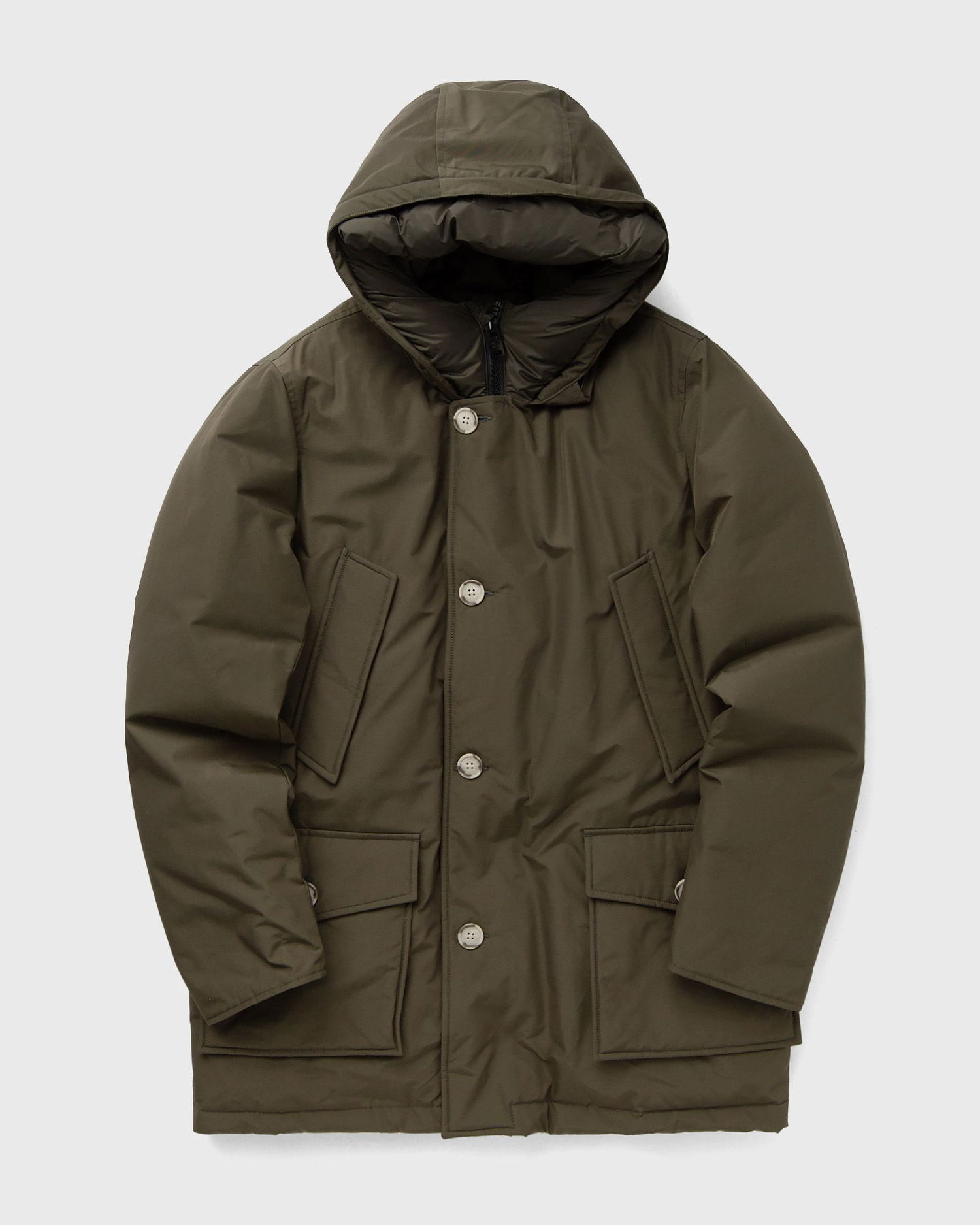 Parka WOOLRICH Arctic Parka with Button Closure and Attached Hood Zelené | CFWOOU0483MRUT0001-DAG, 0