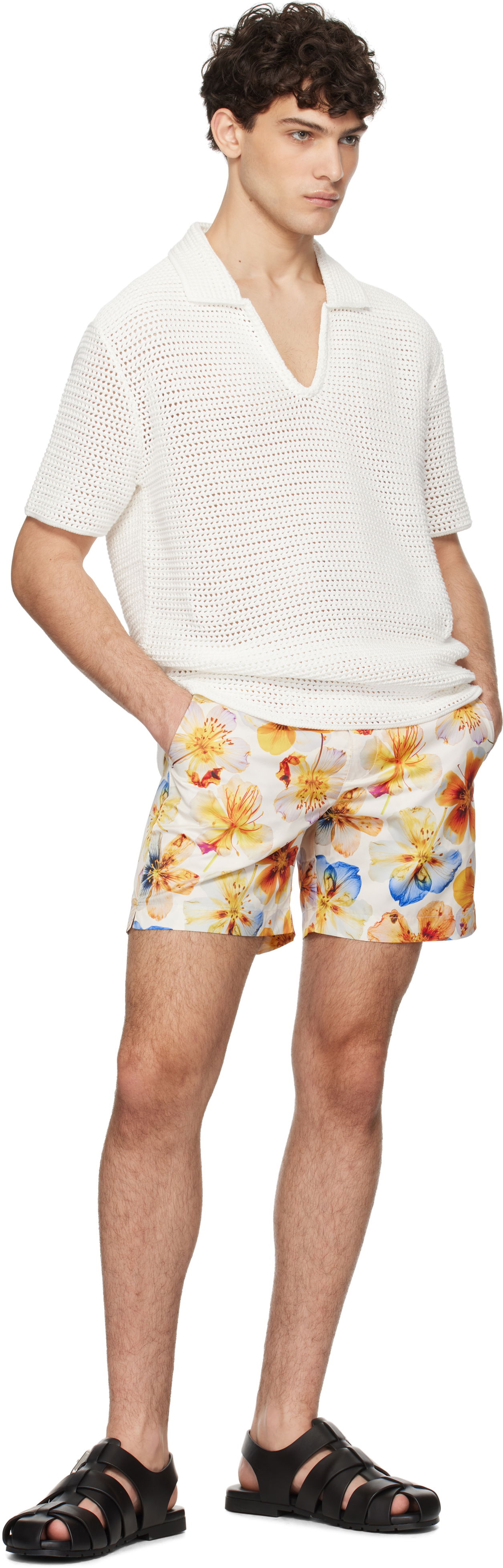 Batten Crochet Polo Shirt