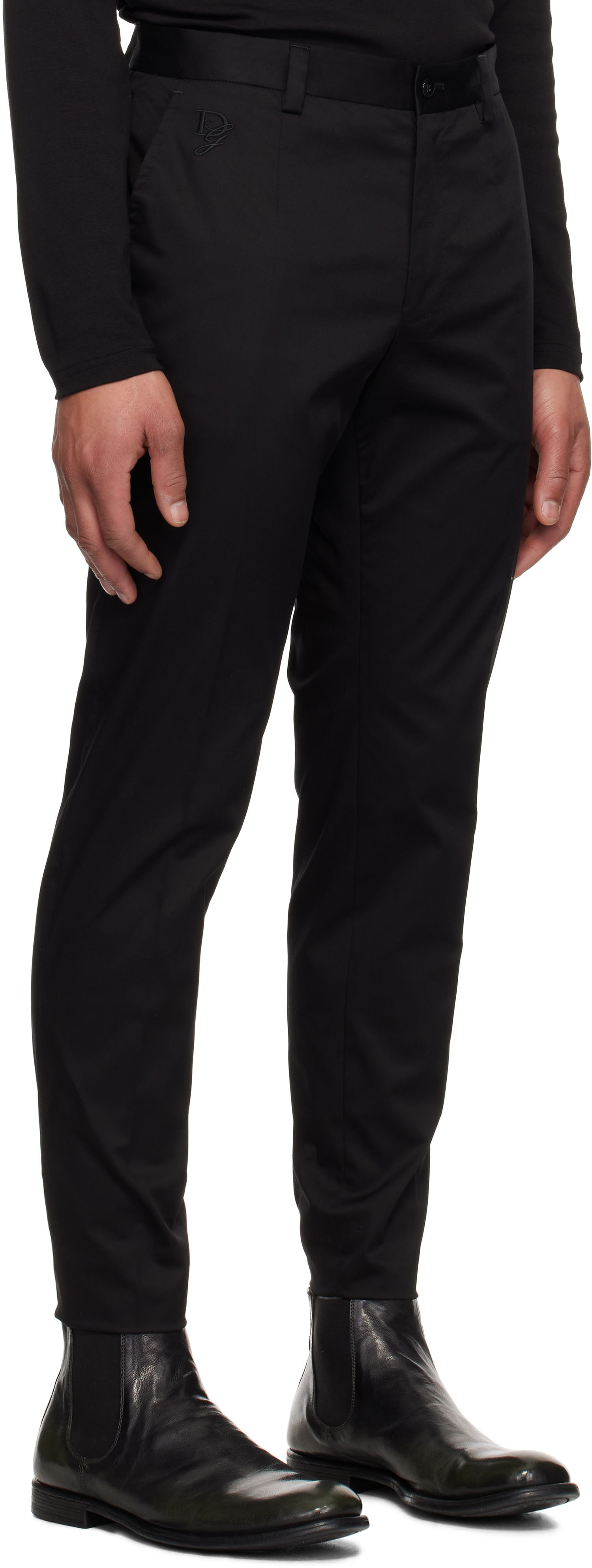 Nohavice Dolce & Gabbana Dolce&Gabbana Twill Trousers Čierna | GY6IEZGJ090, 1