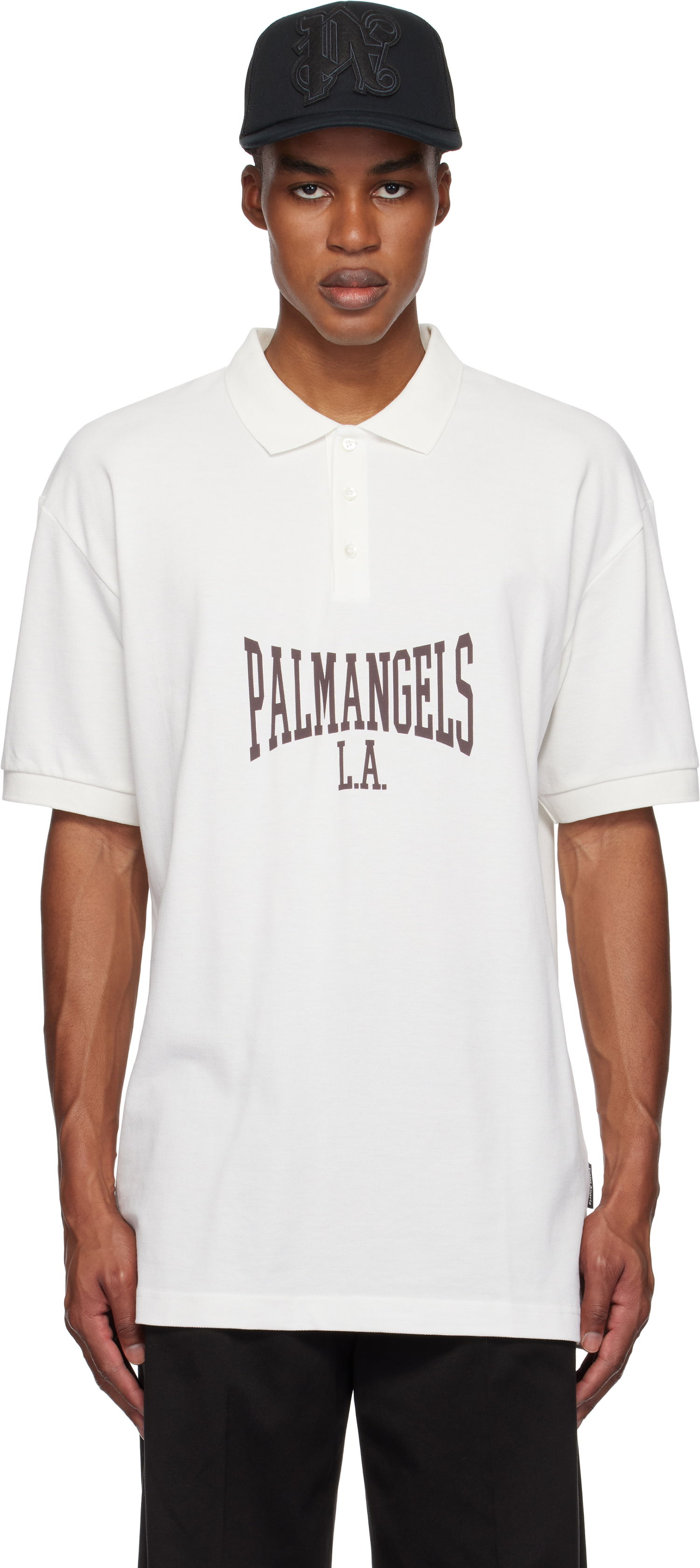 Polo tričko Palm Angels College Polo Biela | PMGB012F24FAB0010329, 0