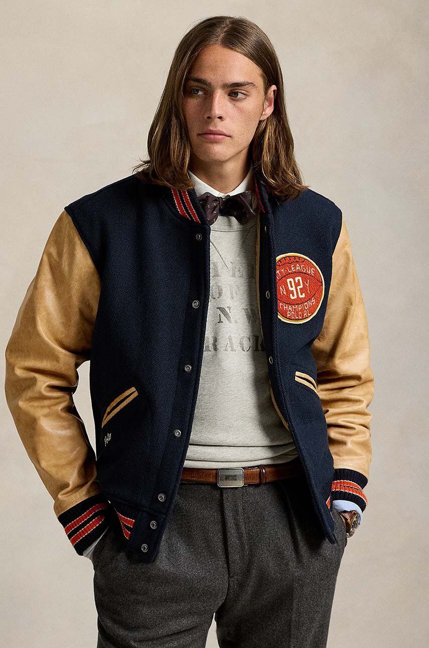 Bomber bunda Polo by Ralph Lauren Varsity Jacket Modrá | 710949941, 0