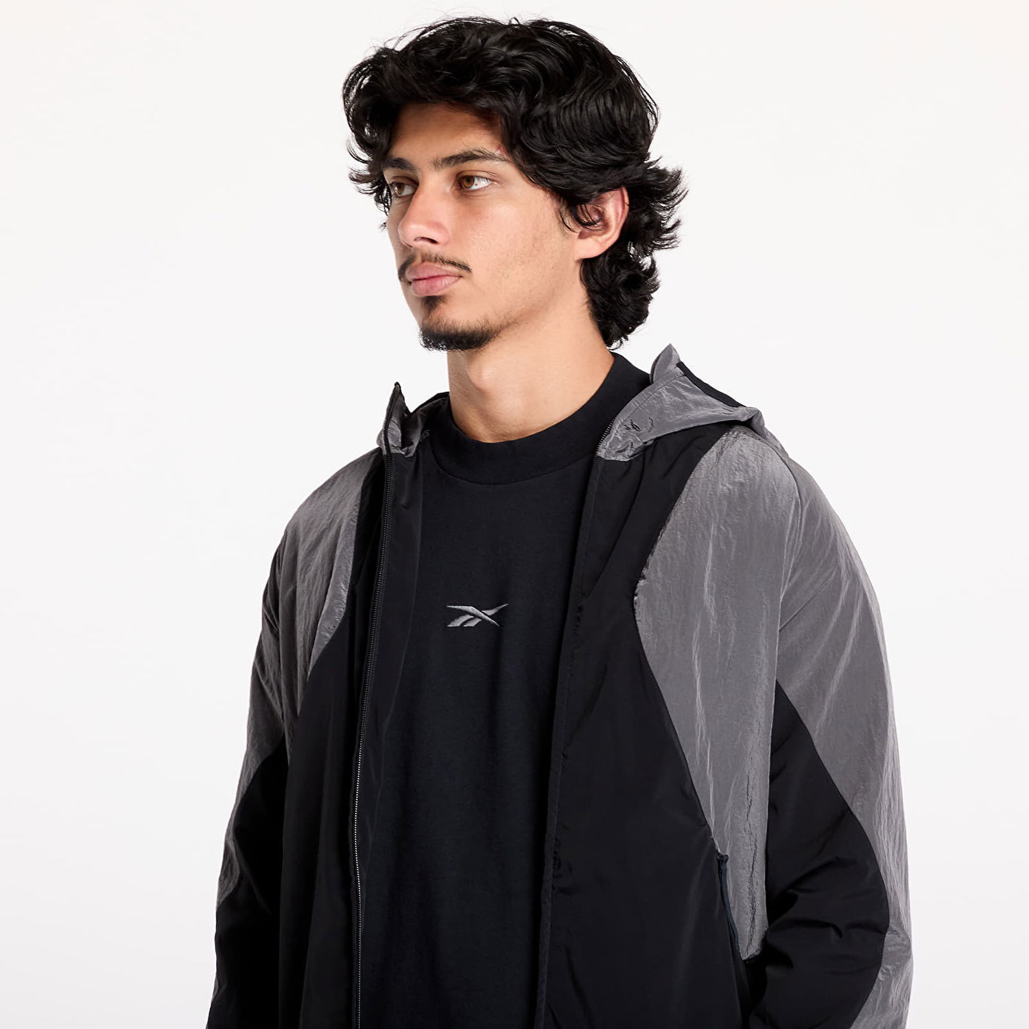 Bunda Reebok Jacket Running Hooded Čierna | RMVL006C99FAB0011009, 1