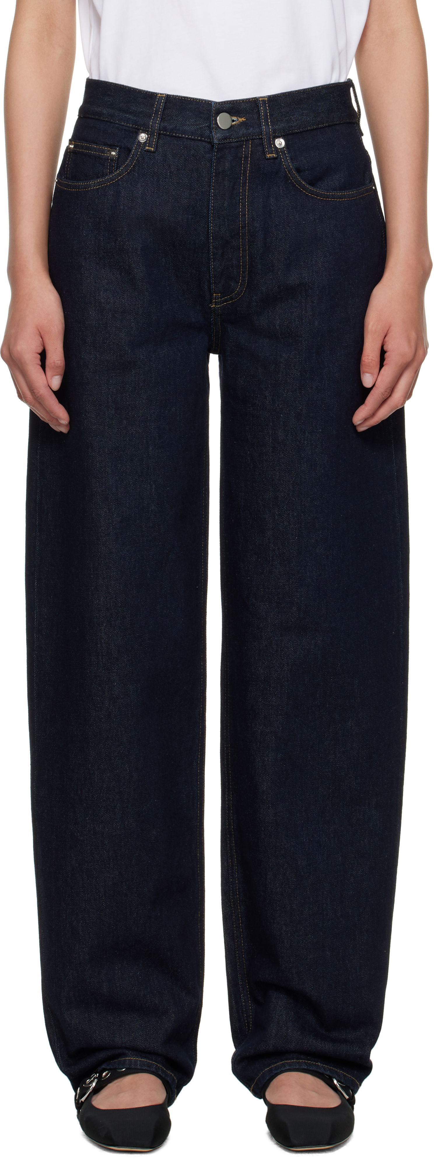 Džínsy Loulou de Saison Loulou de Saison Samur Straight-Leg Jeans Modrá | SAMUR LDS, 0