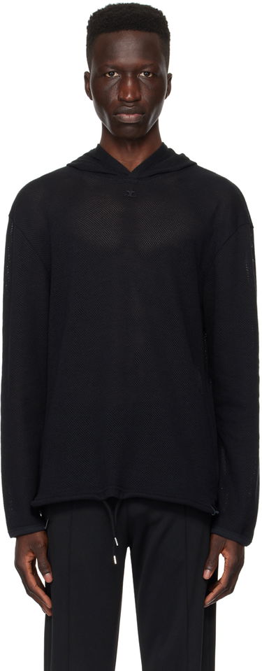 Mikina Courrèges Courrèges Mesh Hoodie Čierna | 124JHO027JS0069, 0