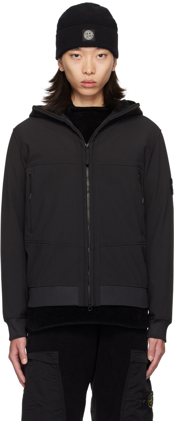 Bunda Stone Island Black Soft Shell Jacket Čierna | 8115Q0322, 0