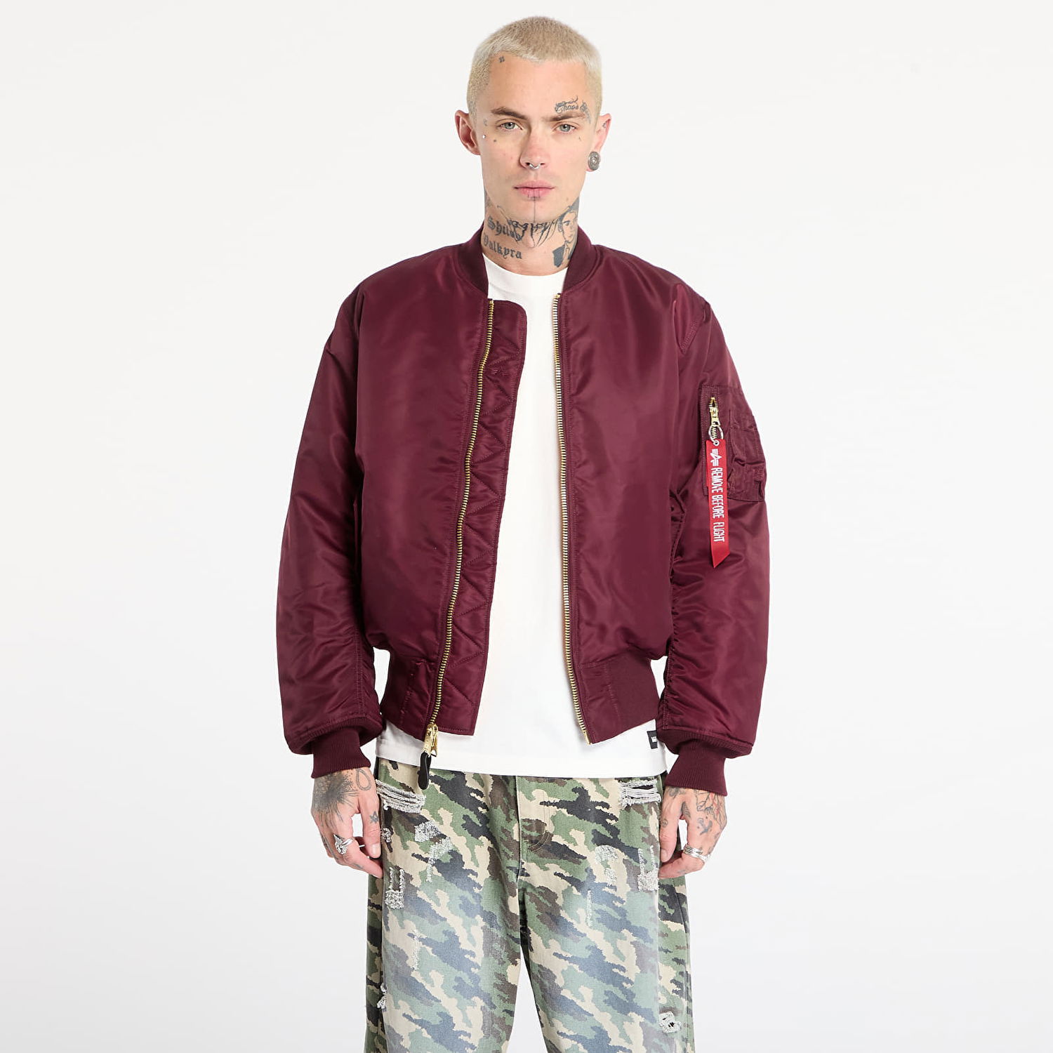 Bomber bunda Alpha Industries MA-1 Heritage Bomber Jacket Vínová | 100101-608, 0