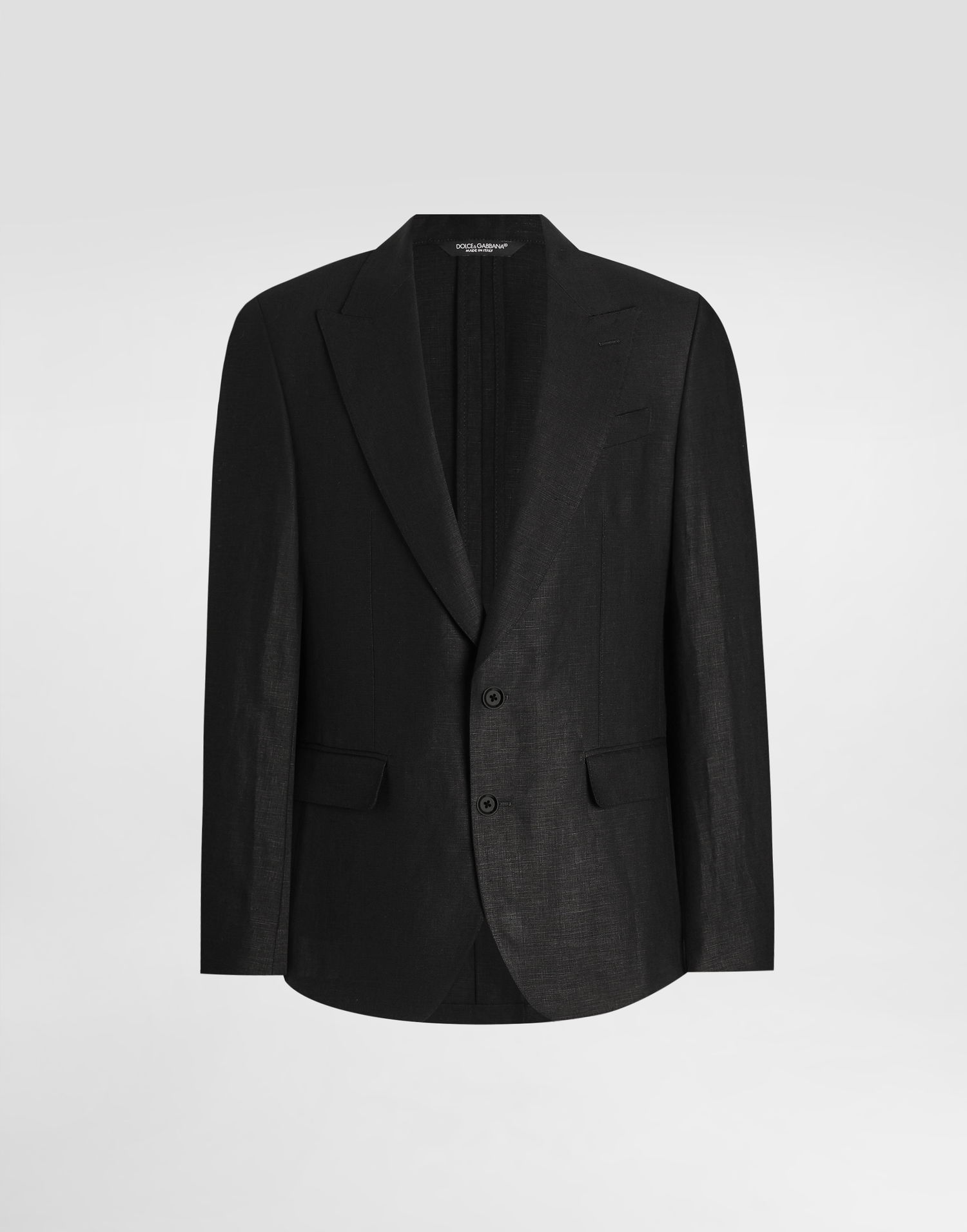 Bunda Dolce & Gabbana Dolce & Gabbana Single-Breasted Linen Jacket 54 Čierna | G2QS6TFU4MCN0000, 0