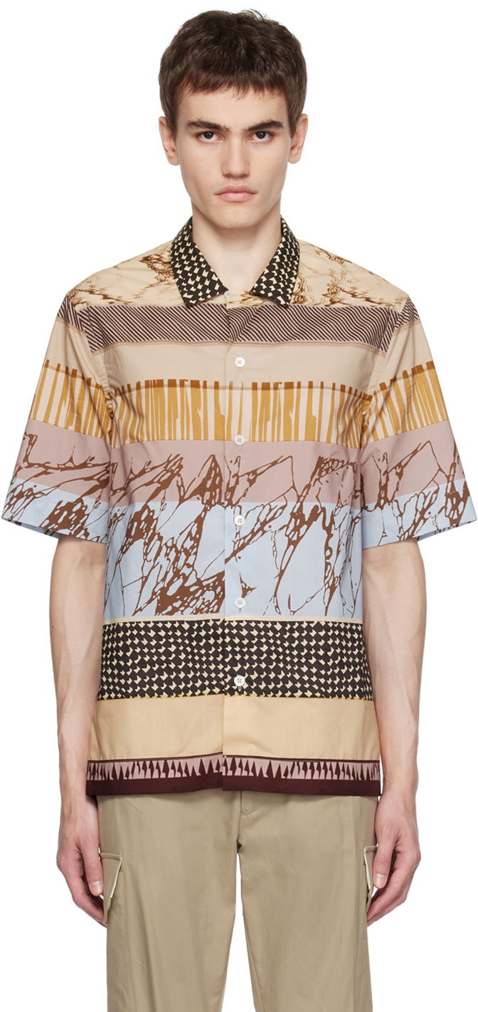 Paul Smith Assembled Stripe Pattern Shirt