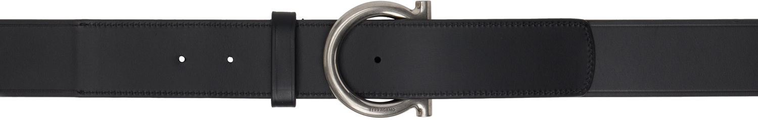 Opasok FERRAGAMO Salvatore Ferragamo Fixed Gancini Buckle Belt Čierna | 771013, 0