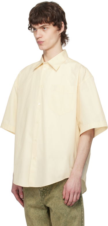 Košeľa AMI AMI Paris Boxy Fit Cotton Short Sleeve Shirt Žltá | HSH240.CO0076, 3