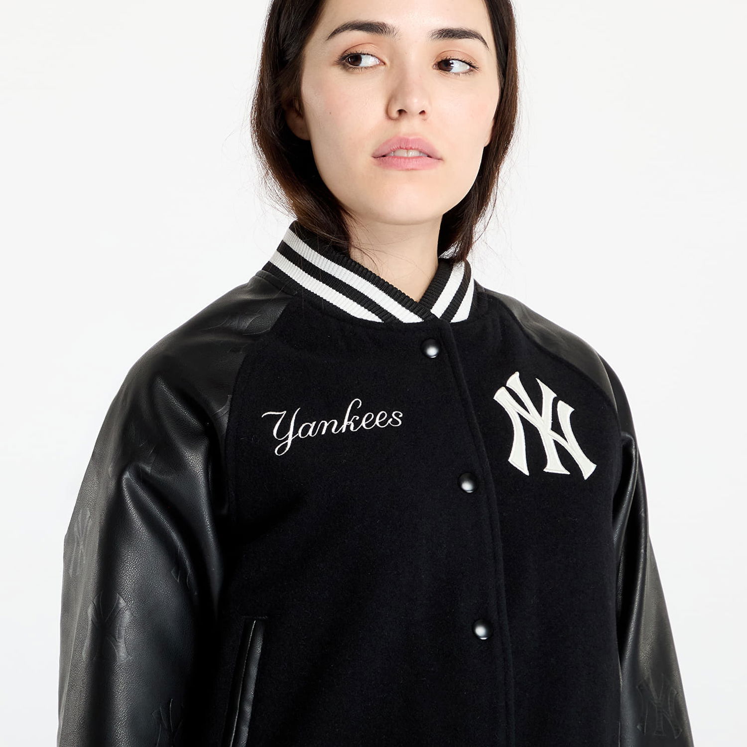 Bomber bunda New Era MLB Varsity New York Yankees Black/ Off White Čierna | 60564962, 1