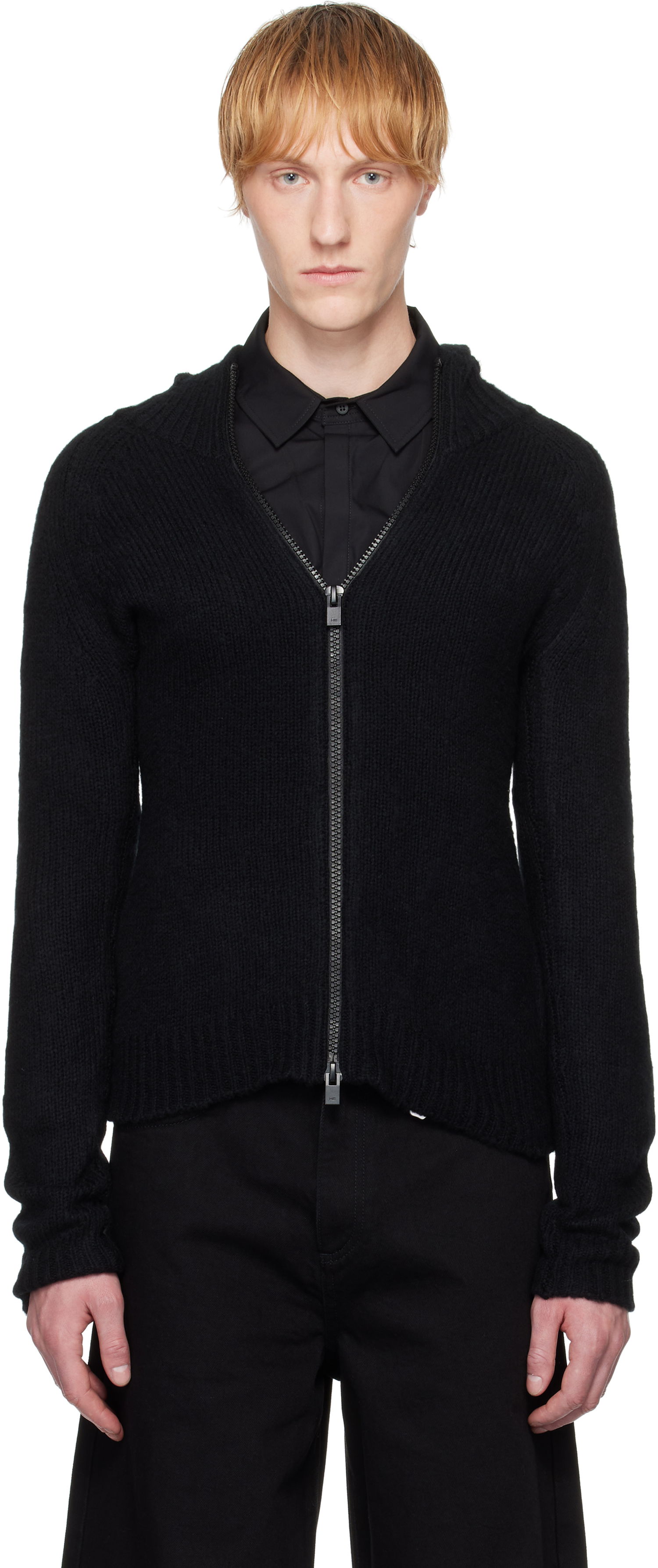 Sveter HELIOT EMIL HELIOT EMIL Inviola Cashmere Zip Hoodie Čierna | SS25_W_07_066_BLK01_CO, 0