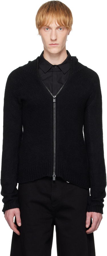 Sveter HELIOT EMIL HELIOT EMIL Inviola Cashmere Zip Hoodie Čierna | SS25_W_07_066_BLK01_CO, 0