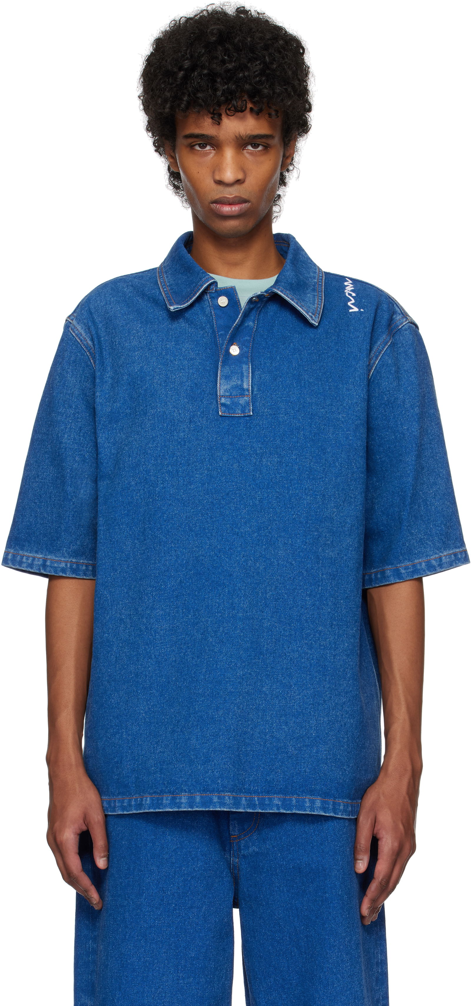 Marni Oversize Denim Polo