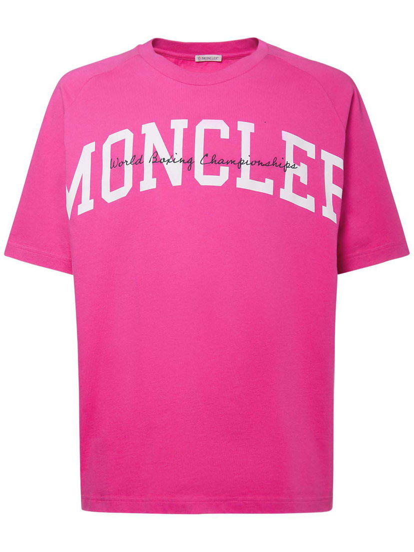 Tričko Moncler Logo T-Shirt Ružová | I20918C000248390T549