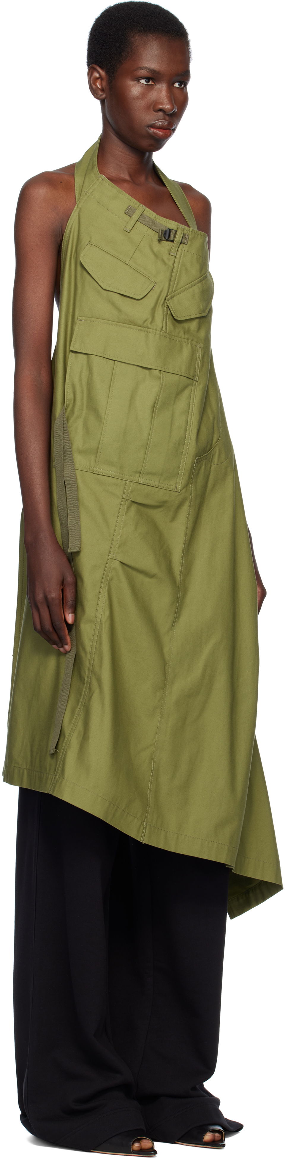 Šaty Junya Watanabe Junya Watanabe Cotton Midi Dress Zelené | JO-A003-051, 1