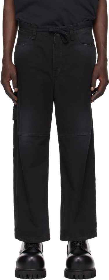 Cargo nohavice Balenciaga Balenciaga Cropped Skater Cargo Pants Čierna | 746491TKP271000, 0