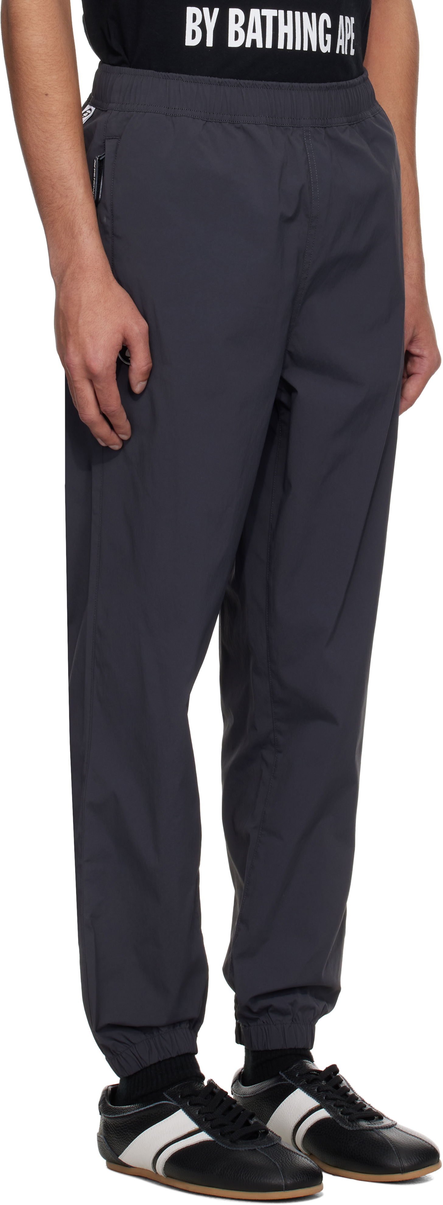 Tepláky AAPE by A Bathing Ape AAPE by A Bathing Ape 'AAPE Now' Woven Sweatpants Šedá | AAPPTMB664XXO, 1