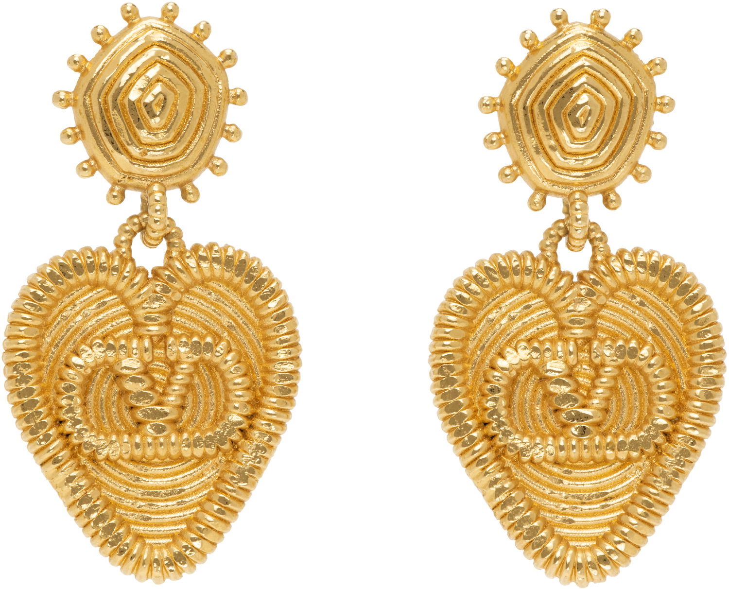 Náušnice Valentino Valentino Garavani Fil Perdu Gold-Tone Heart Drop Earrings Metalická | 6W0J0AA0MET, 0