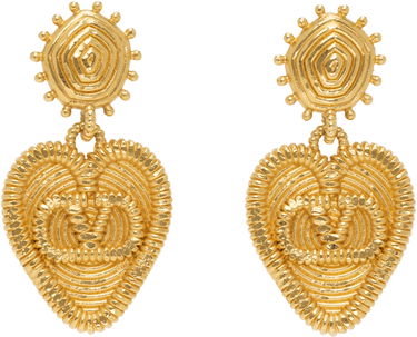 Náušnice Valentino Valentino Garavani Fil Perdu Gold-Tone Heart Drop Earrings Metalická | 6W0J0AA0MET, 0