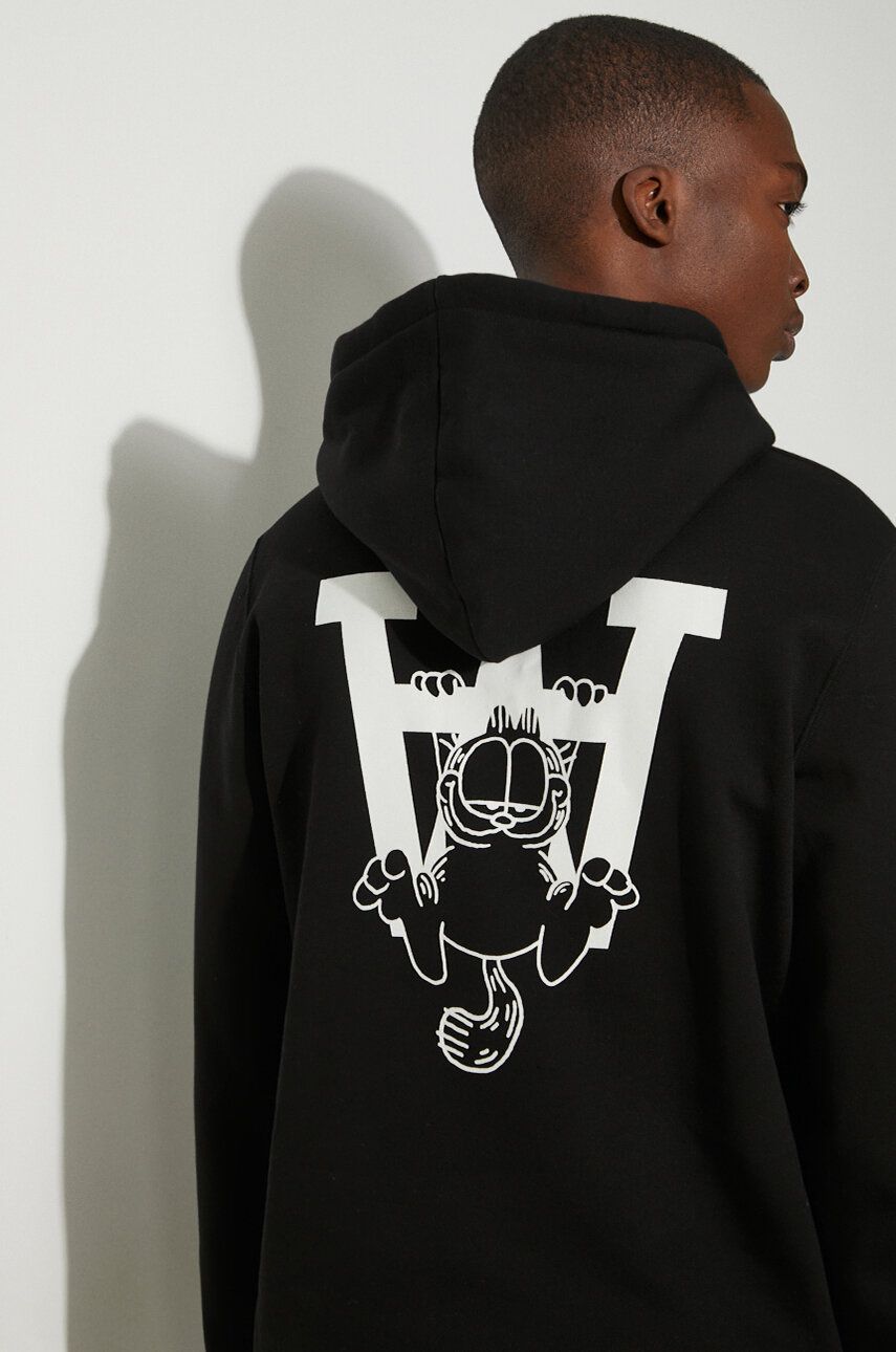 Mikina WOOD WOOD Hoodie With Print Čierna | 30045601.2424, 0