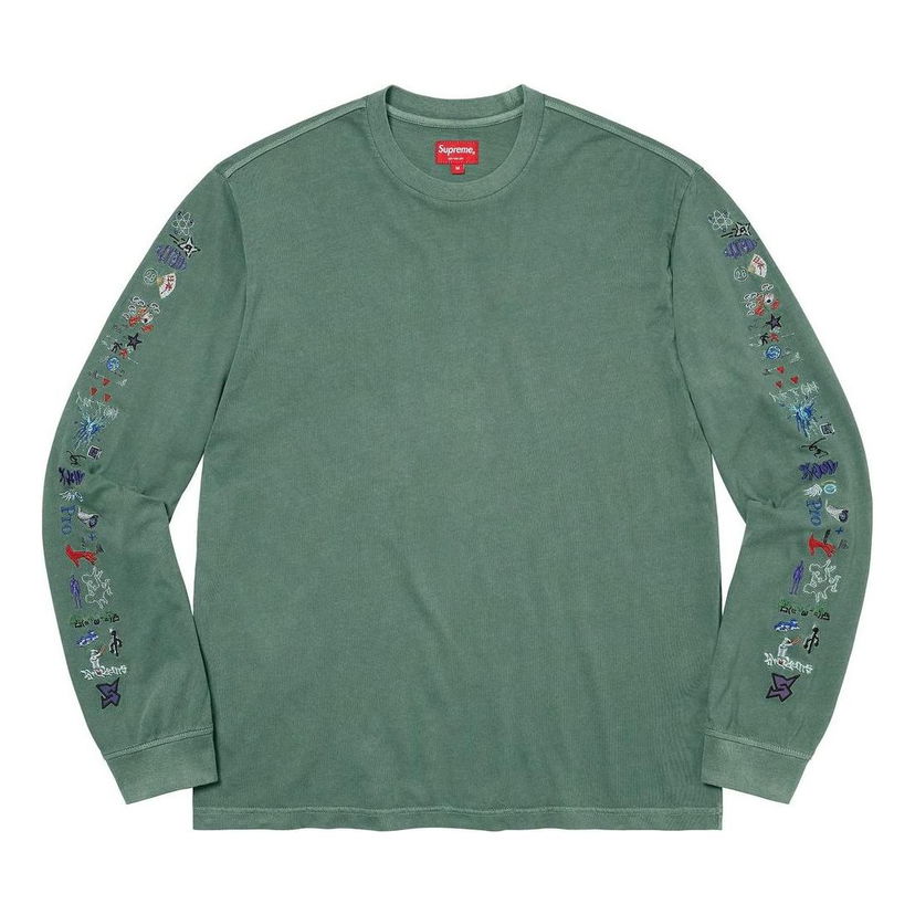 Tričko Supreme Aoi Icons Longsleeve Zelené | SUP-SS23-159
