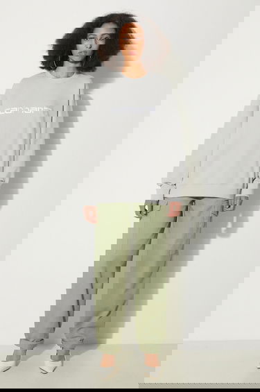 Mikina Carhartt WIP Sweatshirt with embroidered logo Šedá | I033647.2AXXX, 1