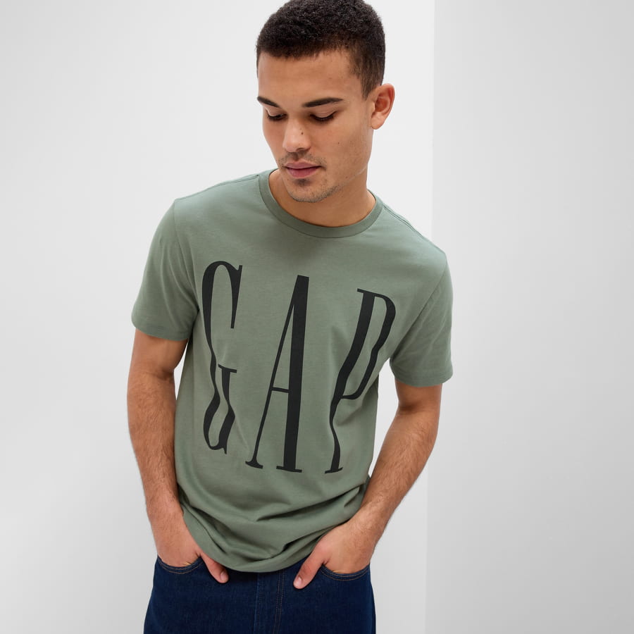 Tričko GAP Corp Logo Tee Zelené | 610134-01, 0