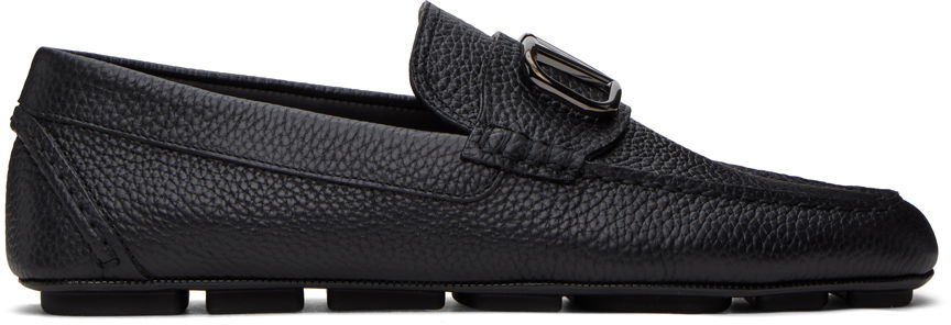 Oblečenie Valentino Valentino Garavani Black VLogo Signature Grainy Calfskin Loafers Čierna | 4Y2S0G30BNT, 0