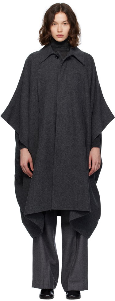 Kabáty Maison Margiela MM6 Maison Margiela Wool Cape Coat Šedá | S52AH0083 M35473, 0