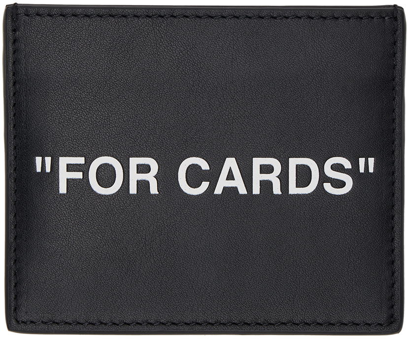 Peňaženka Off-White Black 'For Cards' Leather Card Holder Čierna | OMND031C99LEA0011001