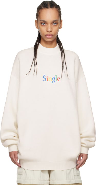 Sveter VETEMENTS Vetements 'Single' Sweater Biela | UA66KN120W, 0