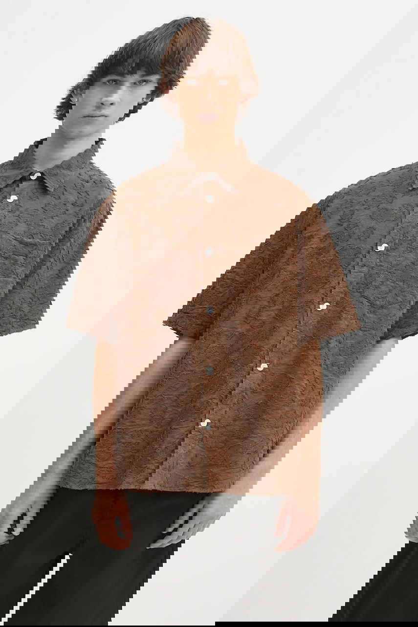 Košeľa NORSE PROJECTS Norse Projects Mo Oversized Fil Coupe Relaxed Fit Shirt Hnedá | N40.0830.2033, 0