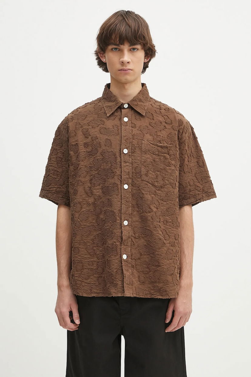 Košeľa NORSE PROJECTS Norse Projects Mo Oversized Fil Coupe Relaxed Fit Shirt Hnedá | N40.0830.2033