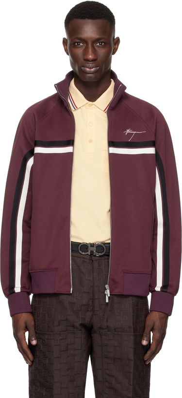 Bomber bunda FERRAGAMO Ferragamo Sporty Zip Up Track Jacket Vínová | 780780, 0