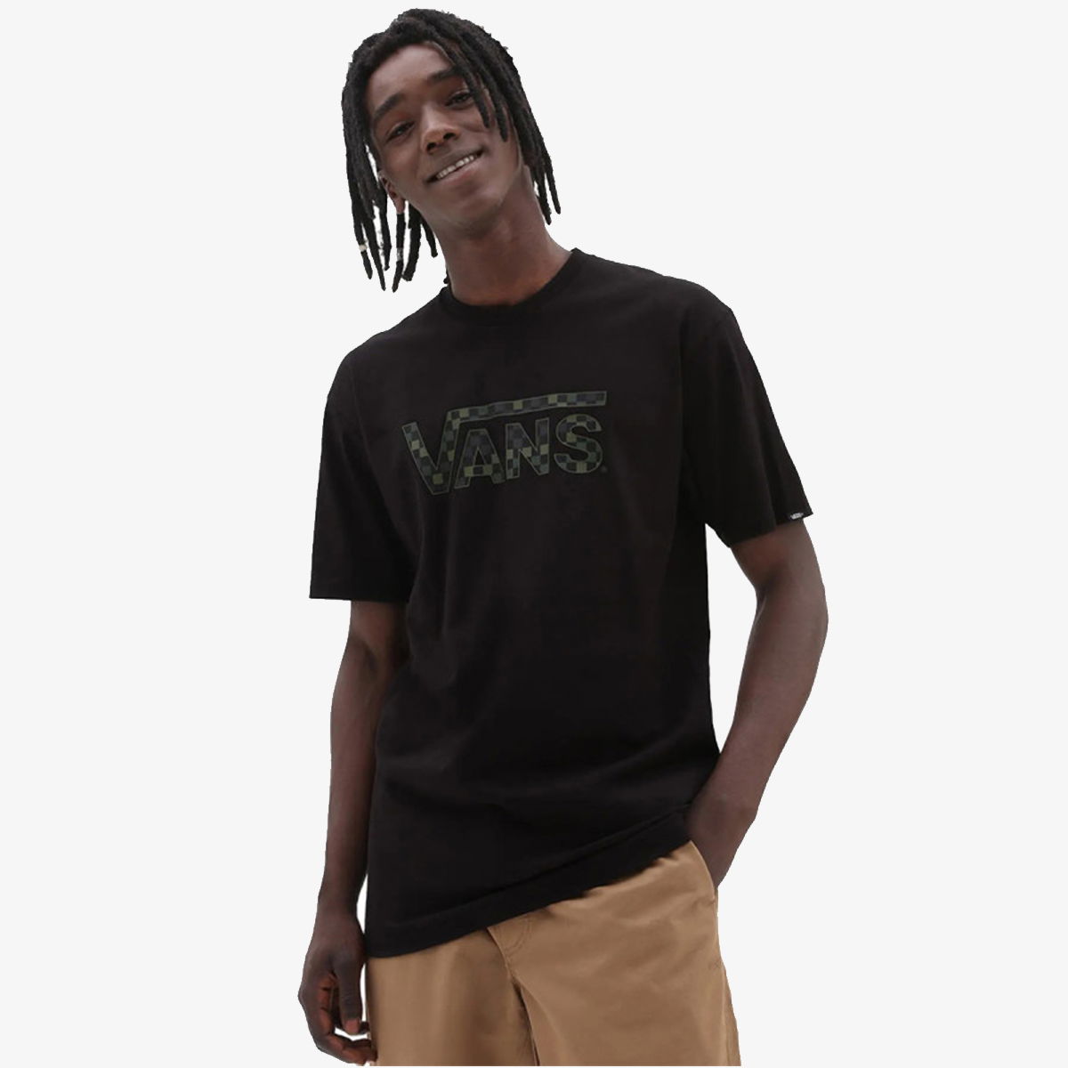 Tričko Vans Checkered Logo Graphic T-Shirt Čierna | VN0A7UCPBLR, 0
