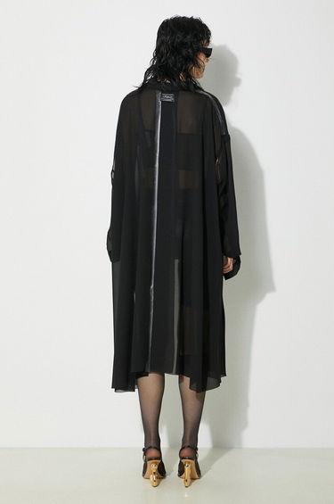 Košeľa UNDERCOVER Undercover Asymmetric Sheer Shirt Čierna | UC1D1304.2, 2
