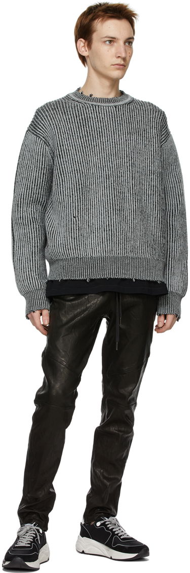 Sveter John Elliott John Elliott Wool Structure Sweater Šedá | D101P5720A, 3