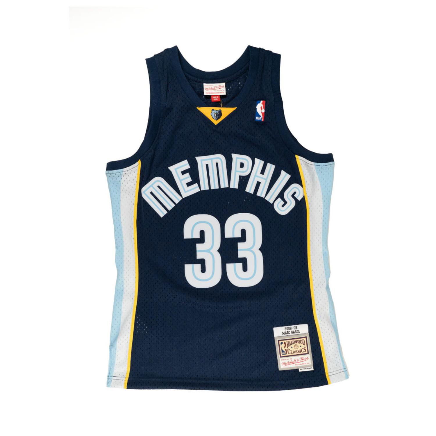Dres Mitchell & Ness NBA Grizzlies 2008 Marc Gasol Hardwood Classics Basketball Jersey Navy | SMJY7099-MGR08MGSNAVY, 0