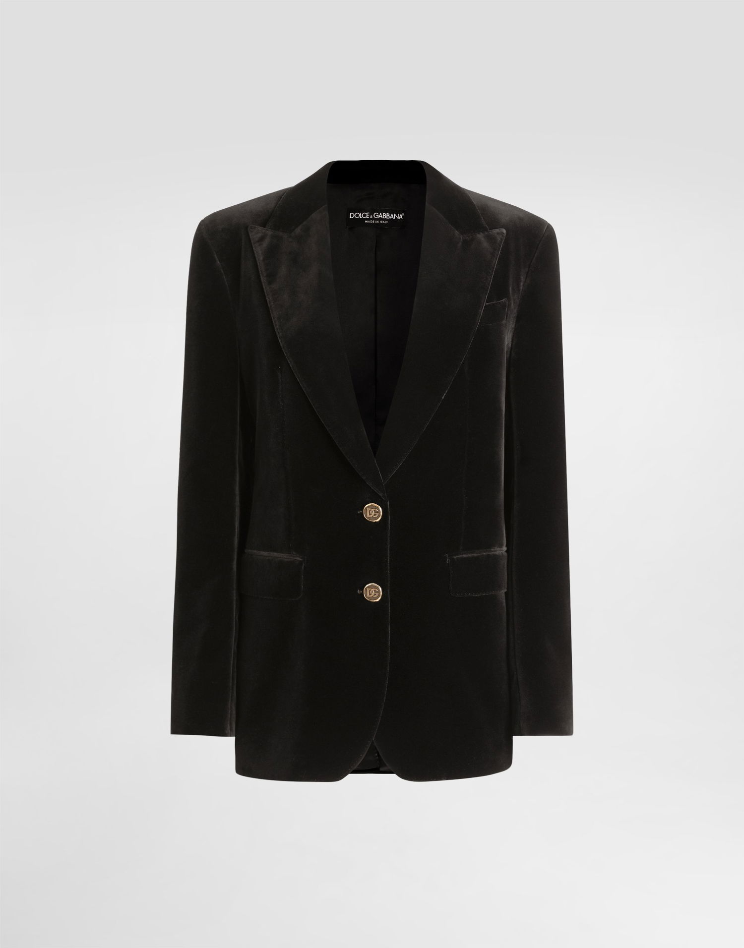 Bunda Dolce & Gabbana Smooth Velvet Blazer Čierna | F29V1TFUVG7N0000, 0