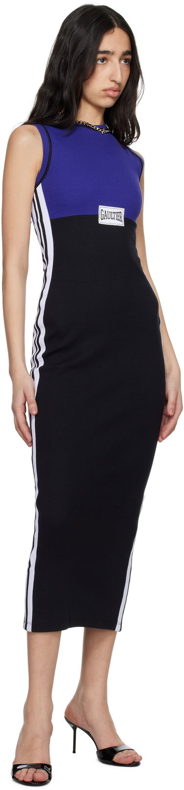 Šaty Jean Paul Gaultier Jean Paul Gaultier Cotton Ribbed Midi Dress Fialová | 25/34-F-RO408P-J088-5900, 3