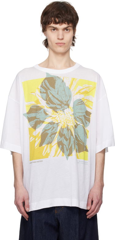 Tričko Dries Van Noten Dries Van Noten Floral Graphic T-Shirt Biela | 251-021141-1608, 0