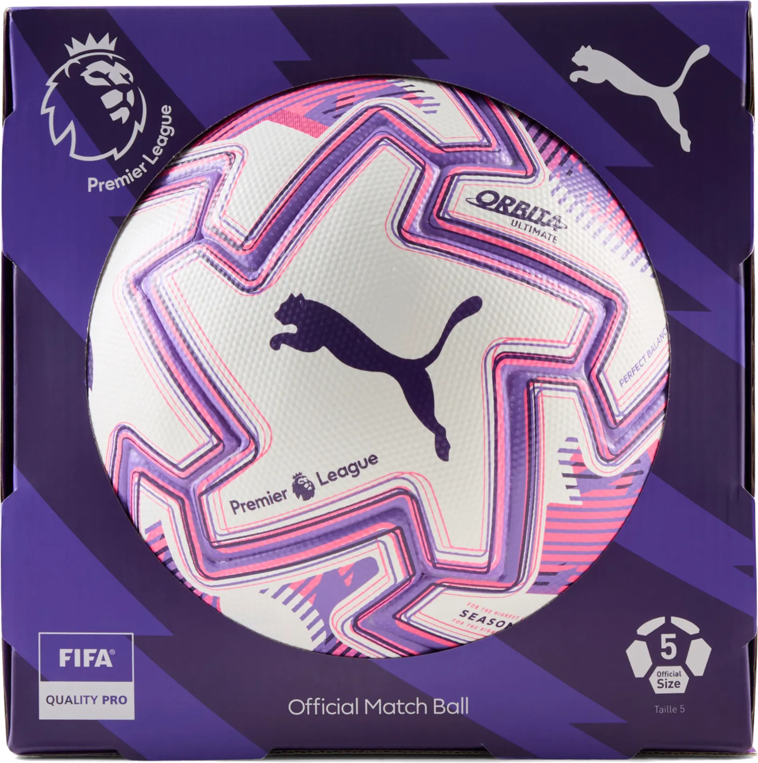 Športový doplnok Puma Orbita Ultimate PL Brilliance Match Ball 2025/26 Ružová | 084893-01, 1